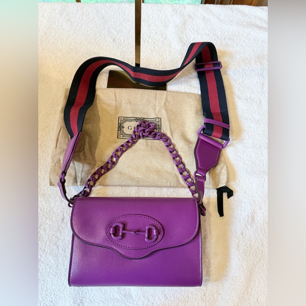 Gucci Purple Leather Women's Bag - Picture 9 of 11